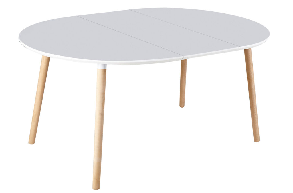 Mesa comedor extensible Nordika blanco / haya