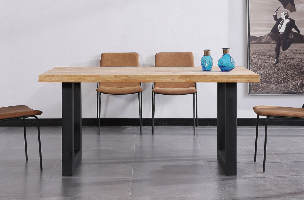 Mesa comedor fija Loft roble Nordish / negro