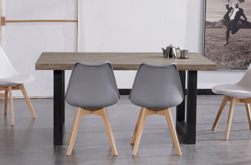 Mesa comedor fija Loft roble American / negro