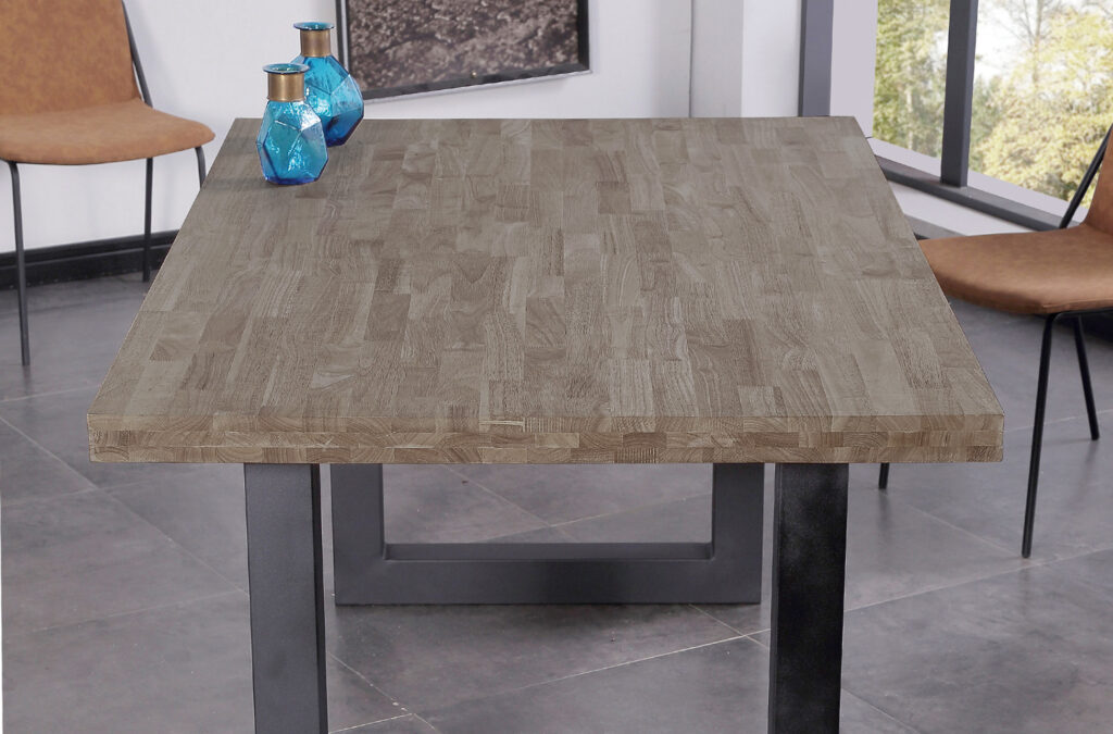 Mesa comedor fija Loft roble American / negro