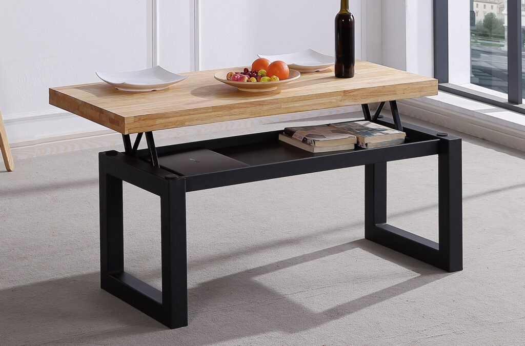 Mesa centro elevable Loft roble Nordish / negro
