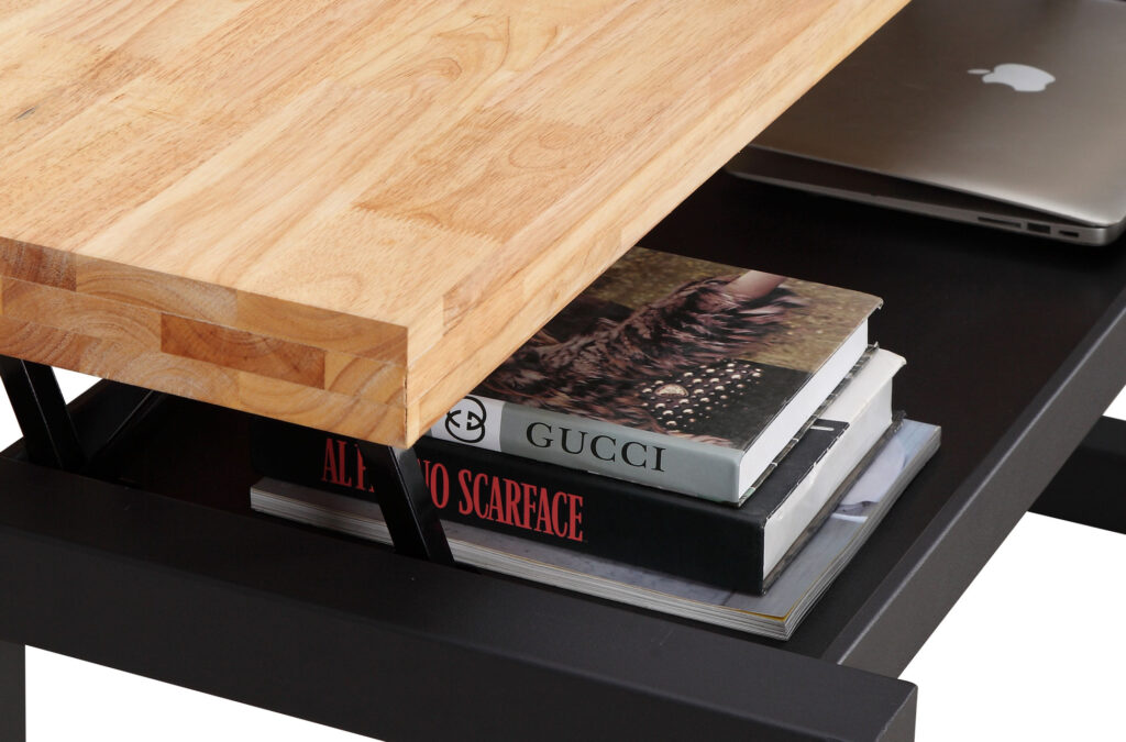 Mesa centro elevable Loft roble Nordish / negro