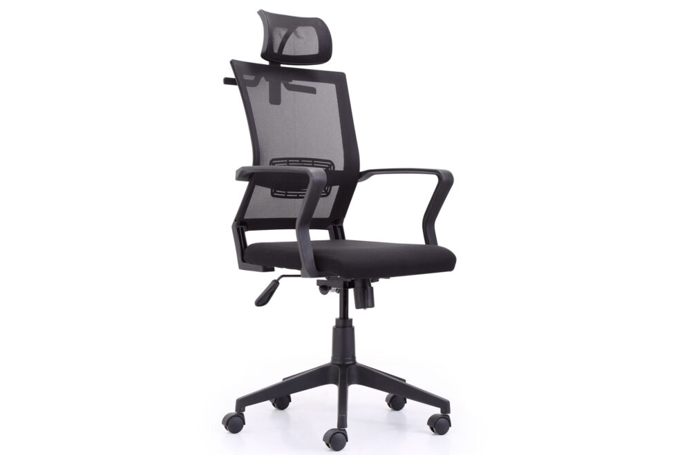 Sillón Giratorio Winner Red Transpirable Negro