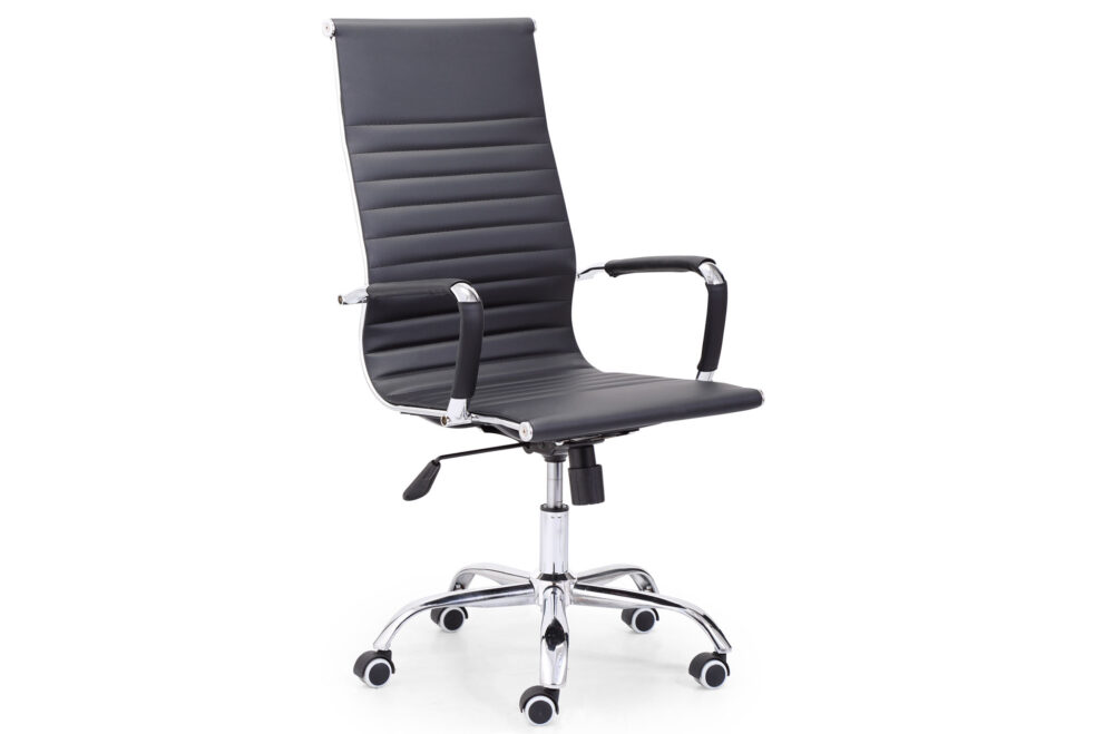 Sillón Giratorio Letter Símil Piel Negro