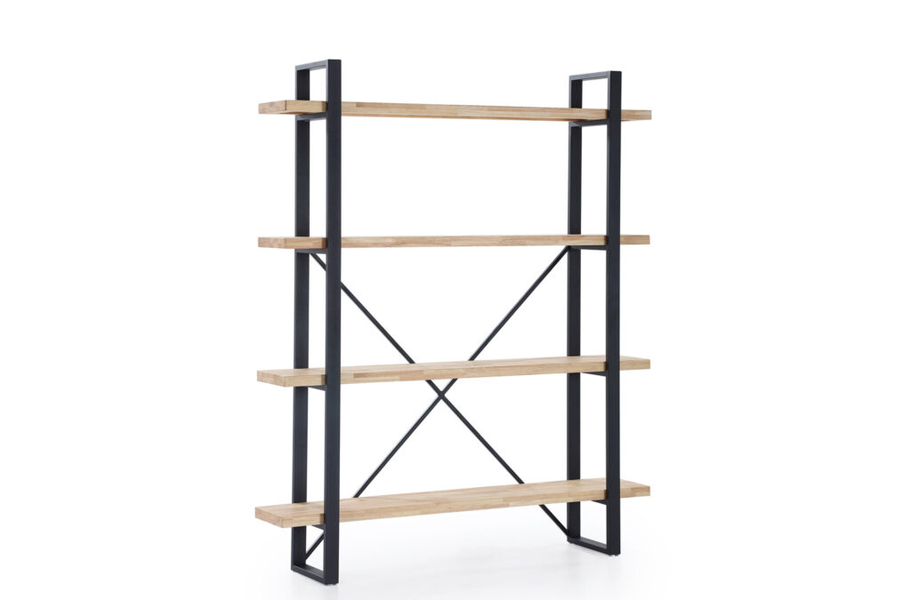 Estantería alta Plank roble Nordish / negro