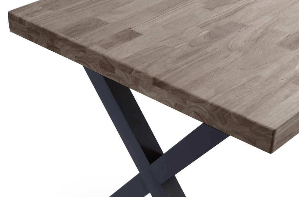 Mesa comedor fija X-loft roble American / negro