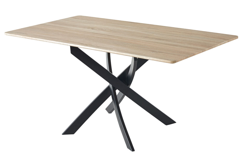 Mesa Comedor Fija Zen 140 X 80 Cm Roble / Negro