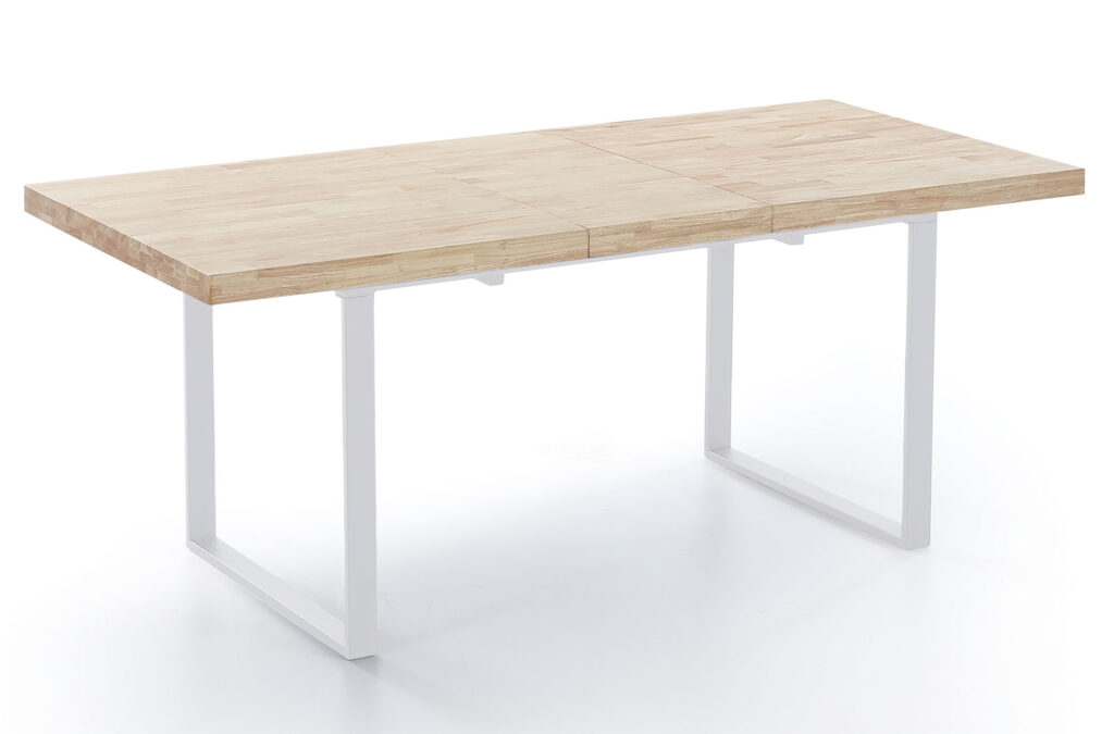 Mesa comedor extensible natural roble Nordish / blanco