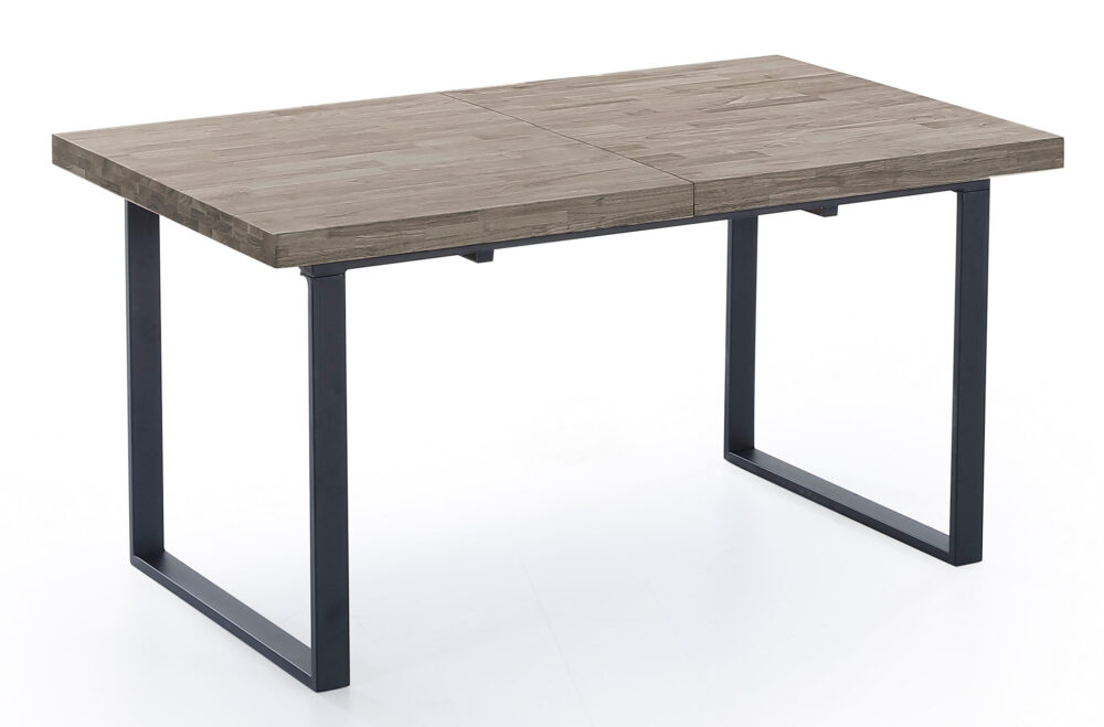 Mesa Comedor Extensible Natural 140 - 180 X 80 Cm Roble American / Negro