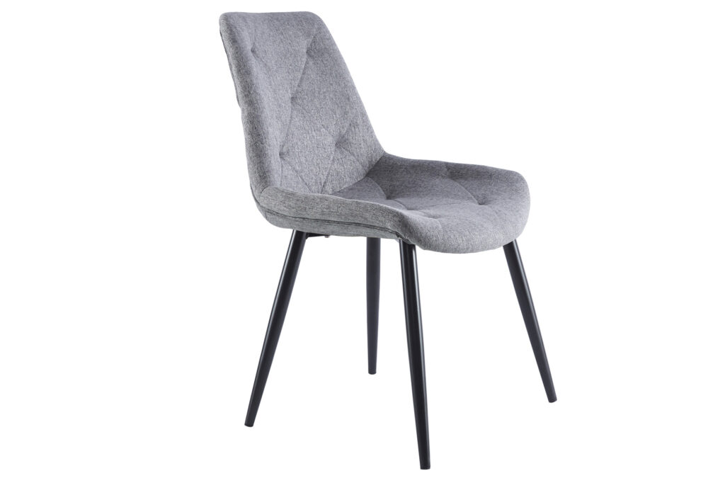 Silla comedor Marlene tejido gris / negro