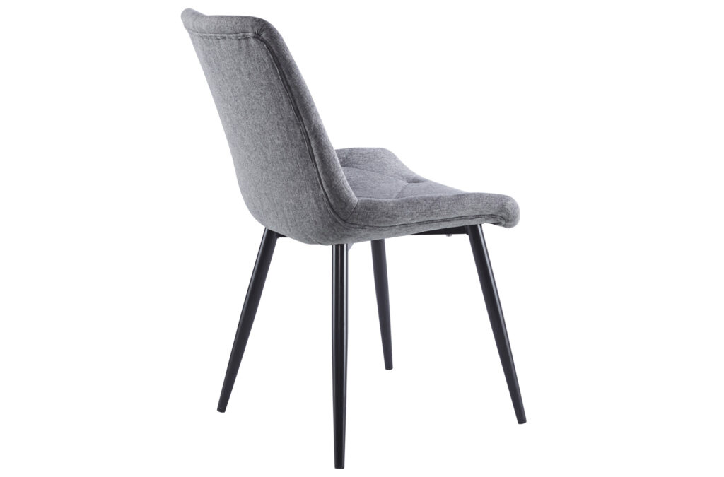 Silla comedor Marlene tejido gris / negro