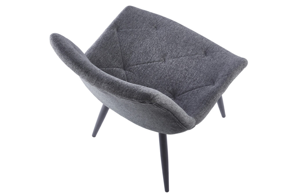 Silla comedor Marlene tejido gris / negro