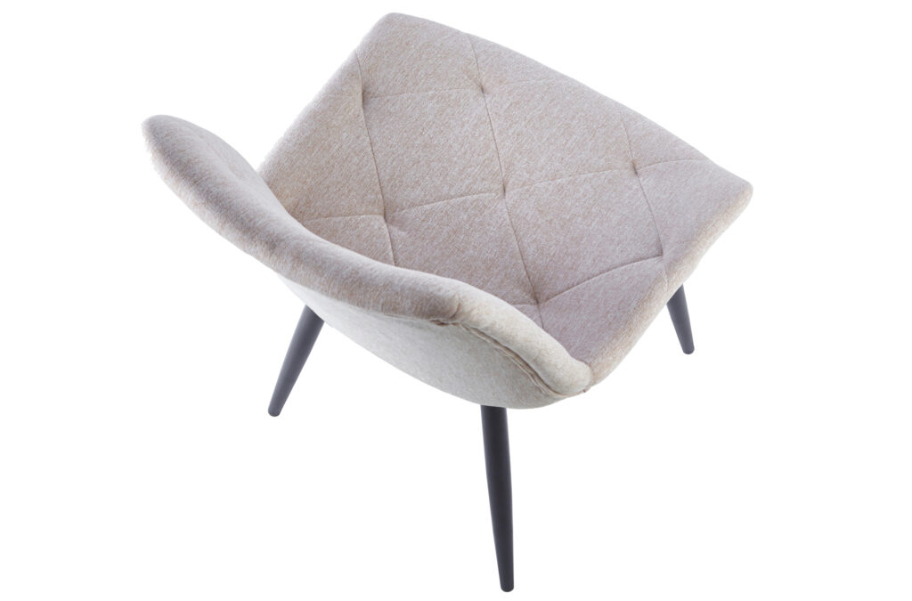 Silla comedor Marlene tejido beige / negro