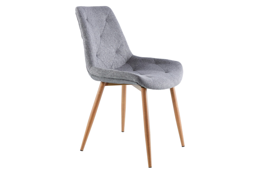Silla Comedor Marlene Tejido Gris / Oak