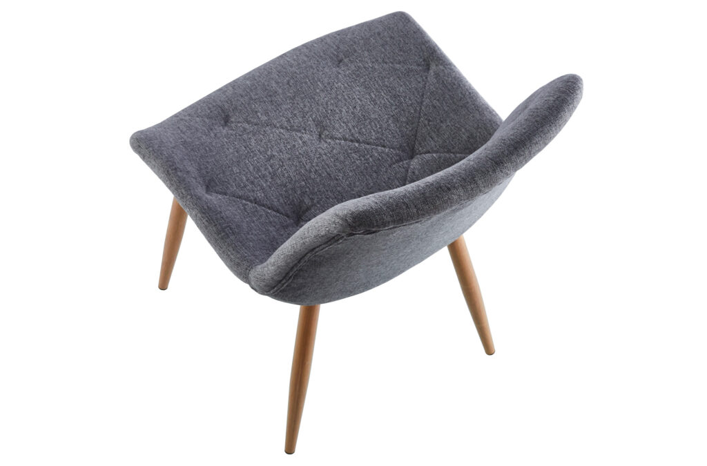 Silla comedor Marlene tejido gris / Oak