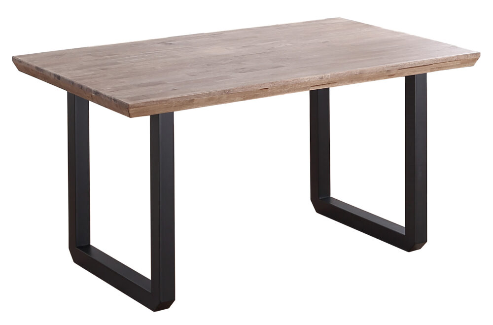 Mesa Comedor Fija Roma 150 X 90 Cm  Roble Honey / Negro.