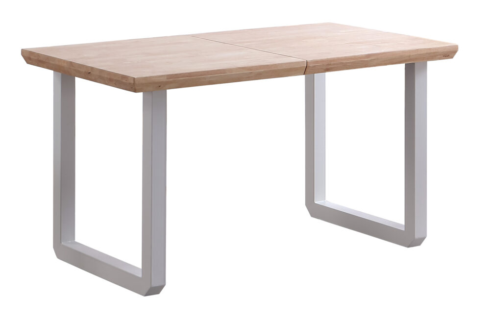 Mesa Comedor Extensible Roma 140 - 180 - 220 X 80 Cm Roble Nordish / Blanco.