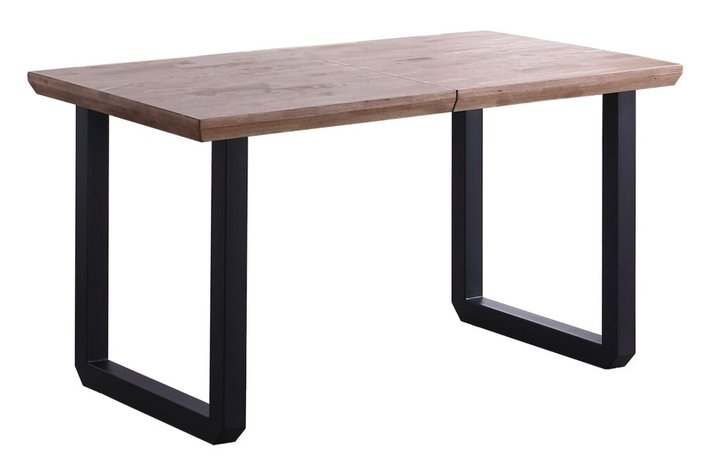 Mesa Comedor Extensible Roma 140 - 180 - 220 X 80 Cm Roble Honey / Negro.