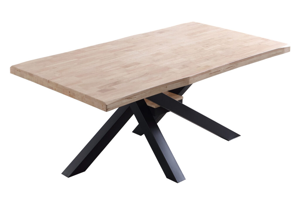 Mesa comedor fija Xena roble Nordish / negro tapa con forma