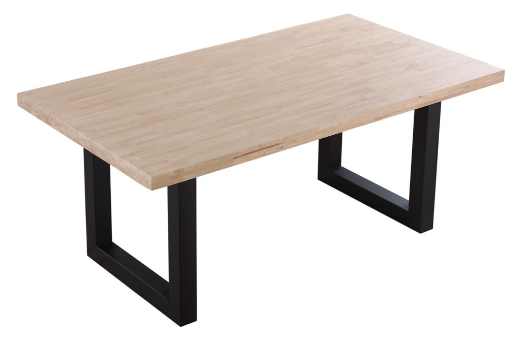 Mesa comedor fija Loft roble Nordish / negro 180 x 100 cm