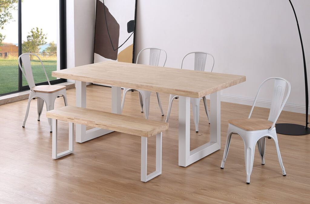 Mesa comedor fija Loft roble Nordish / blanco 180 x 100 cm