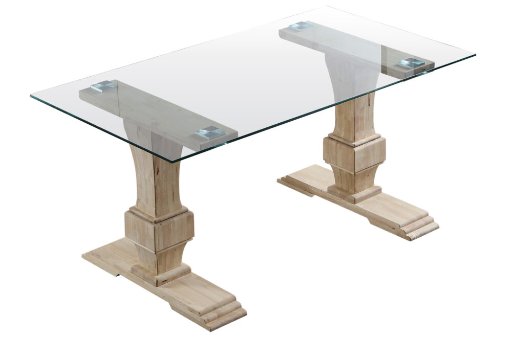 Mesa Comedor Versalles 160 X 90 Cm Cristal / Nordish