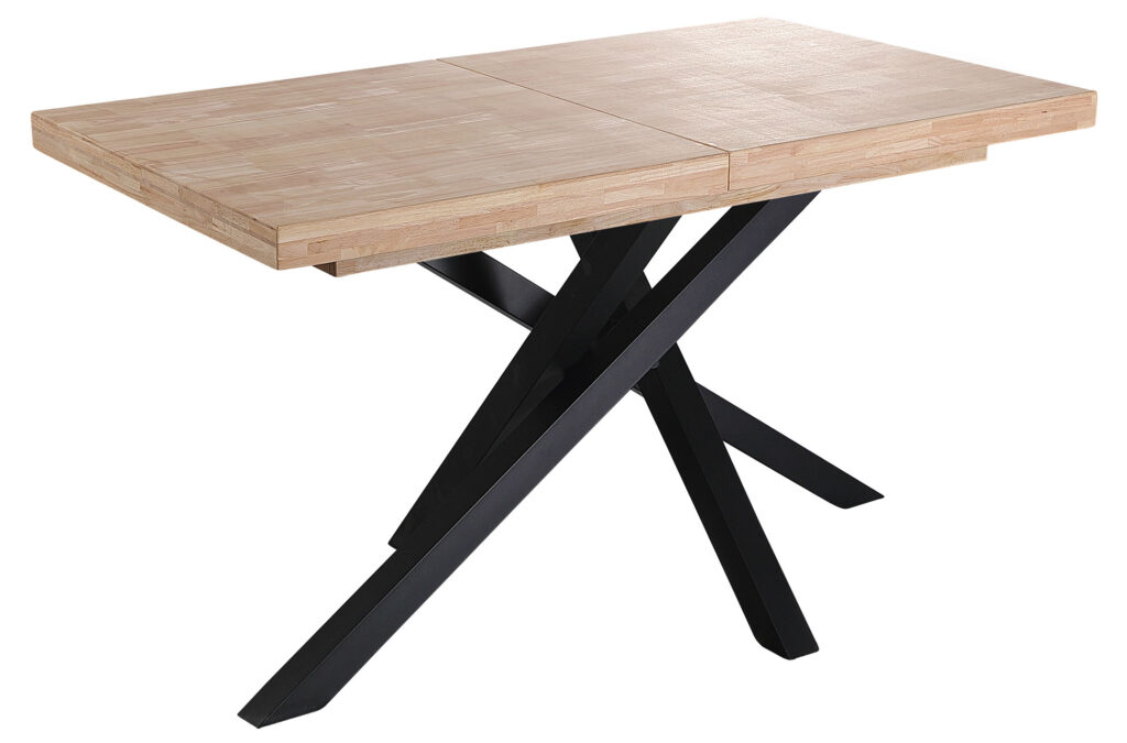 Mesa comedor extensible Xena roble Nordish / negro 140 – 180 – 220 x 90 cm