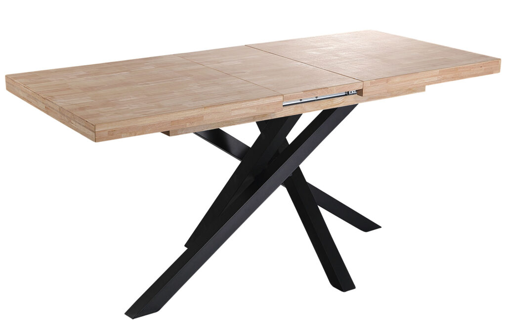 Mesa comedor extensible Xena roble Nordish / negro 140 – 180 – 220 x 90 cm