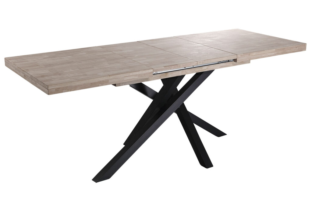 Mesa comedor extensible Xena roble Honey / negro