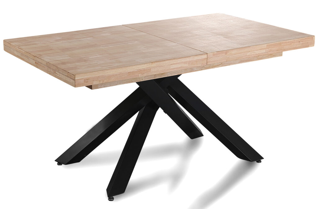 Mesa comedor extensible Xena roble Nordish / negro 160 – 200 – 240 x 90 cm