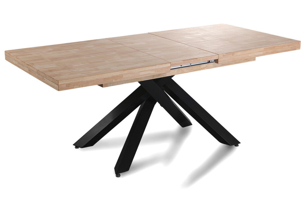 Mesa comedor extensible Xena roble Nordish / negro 160 – 200 – 240 x 90 cm