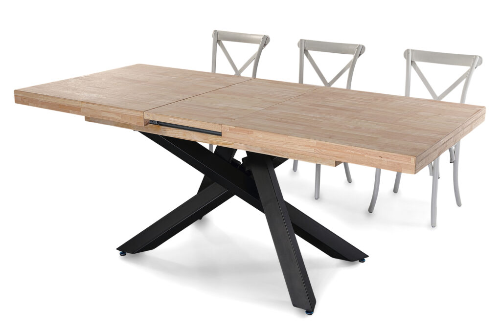 Mesa comedor extensible Xena roble Nordish / negro 160 – 200 – 240 x 90 cm