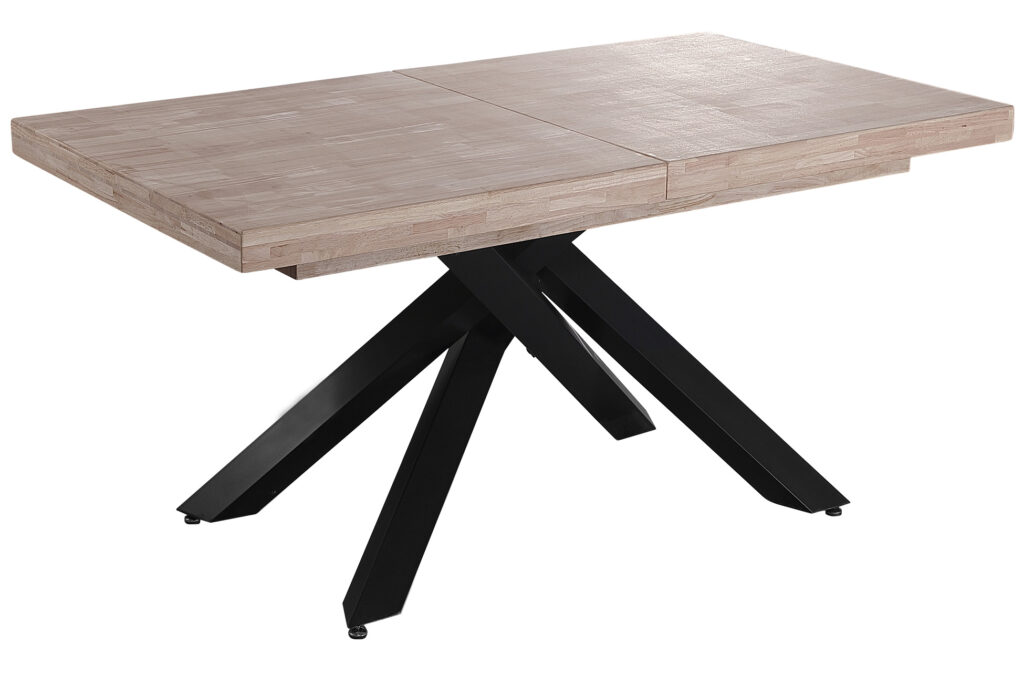 Mesa comedor extensible Xena roble Honey / negro 160 – 200 – 240 x 90 cm