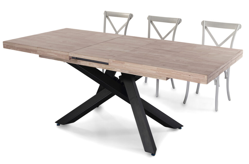 Mesa comedor extensible Xena roble Honey / negro 160 – 200 – 240 x 90 cm