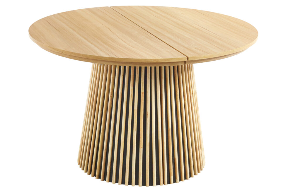Mesa Comedor Redonda Extensible Keanu 120 - 160 - 200 X 120 Cm Oak.