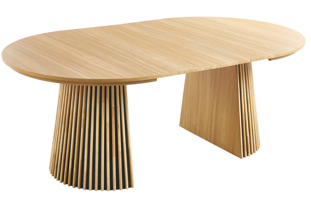 Mesa comedor redonda extensible Keanu Oak