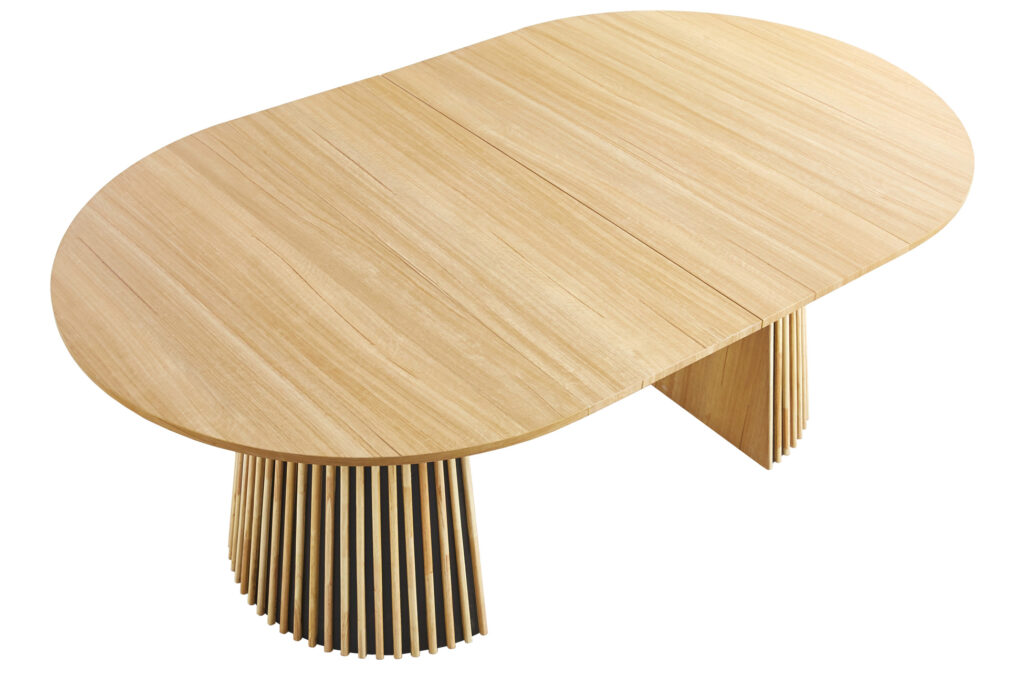Mesa comedor redonda extensible Keanu Oak