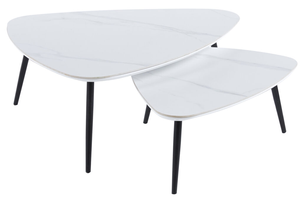 Mesa centro nido Ibiza Ceramic blanco / negro