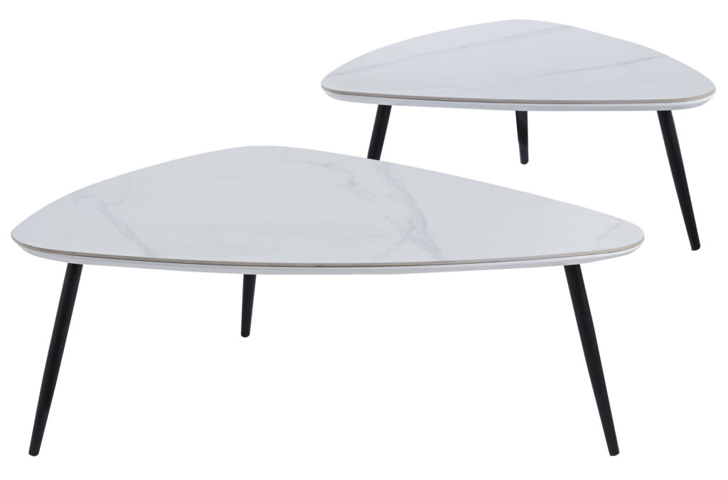 Mesa centro nido Ibiza Ceramic blanco / negro