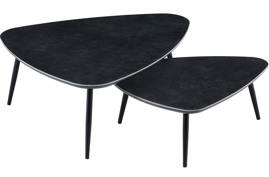 Mesa centro nido Vulcano Ceramic negro / negro