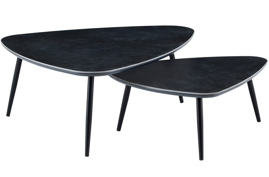 Mesa centro nido Vulcano Ceramic negro / negro