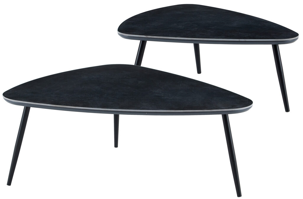 Mesa centro nido Vulcano Ceramic negro / negro