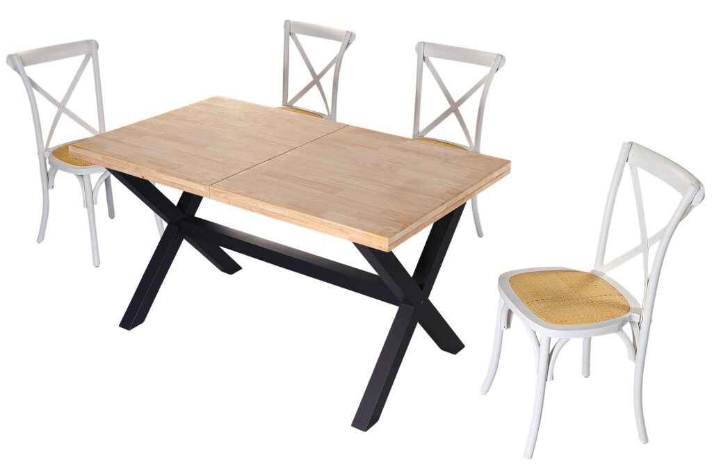 Mesa comedor extensible X-loft roble Nordish / negro
