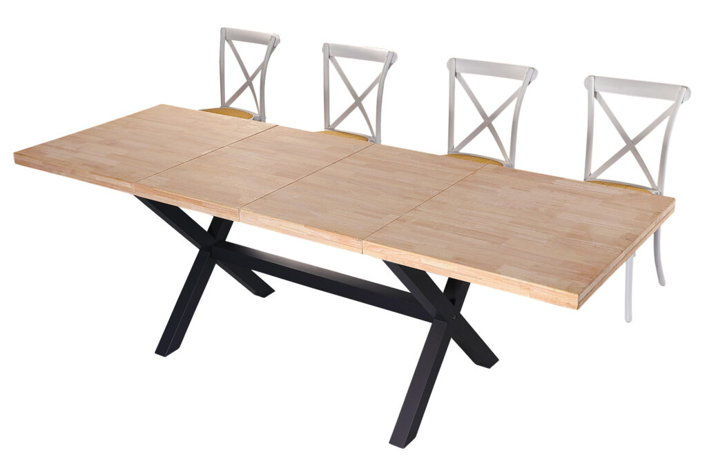 Mesa comedor extensible X-loft roble Nordish / negro