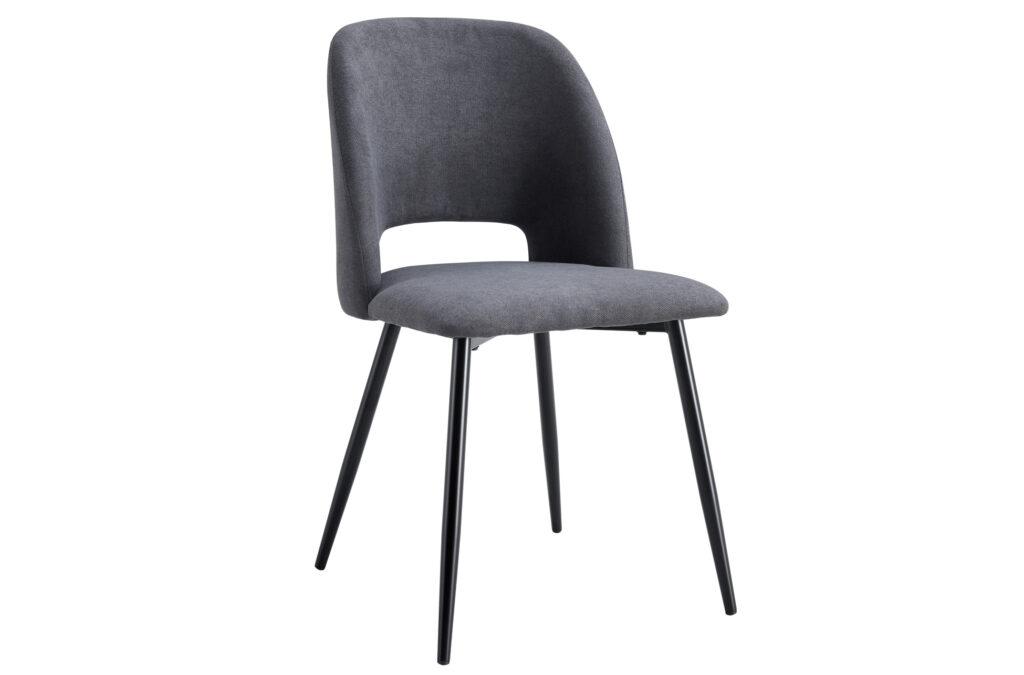 Silla comedor Venus tejido gris / negro