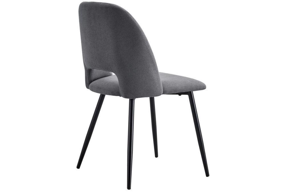 Silla comedor Venus tejido gris / negro