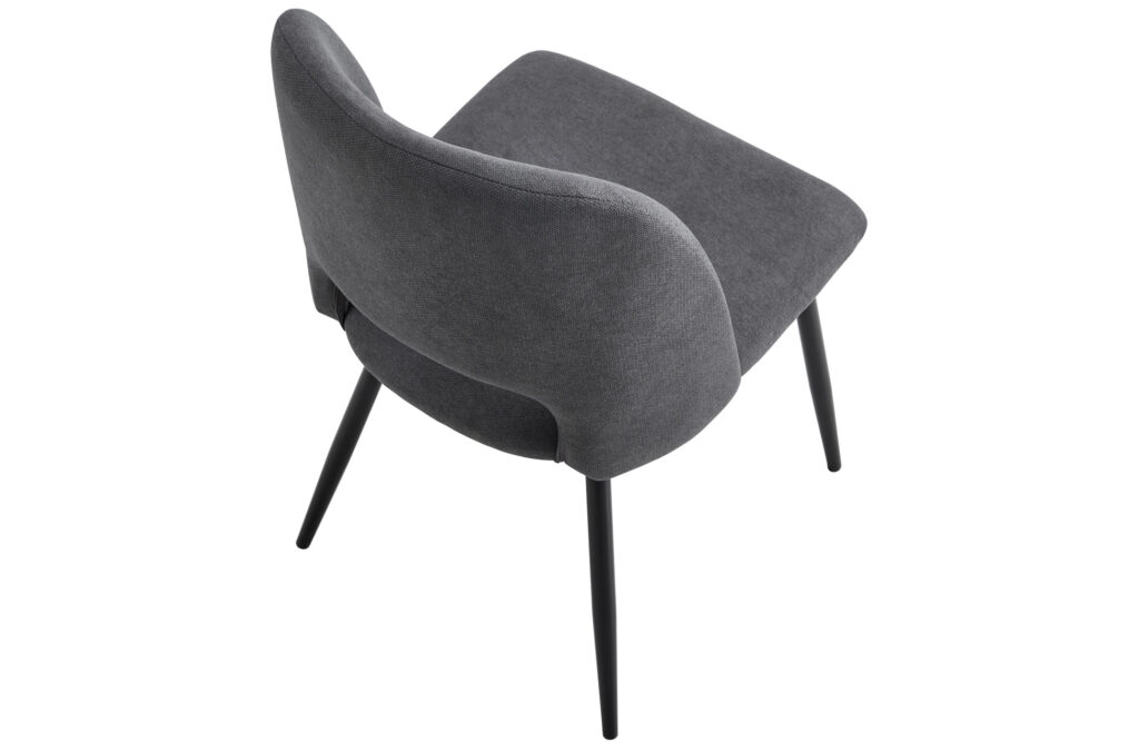 Silla comedor Venus tejido gris / negro