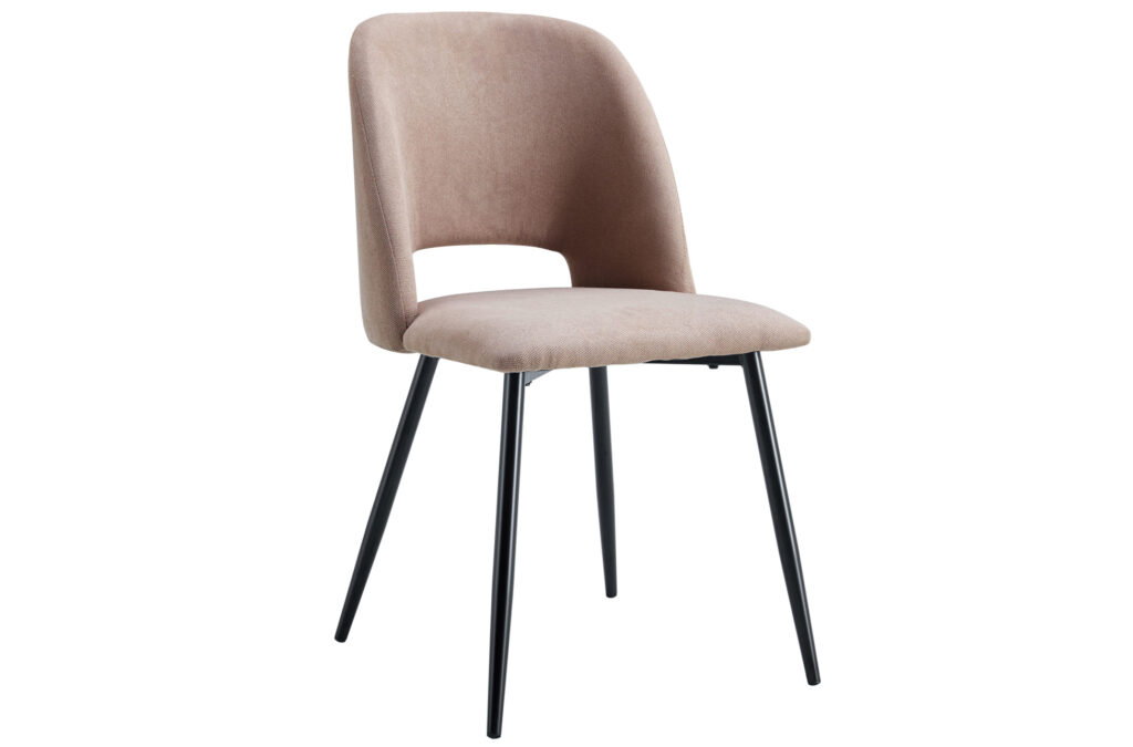 Silla comedor Venus tejido beige / negro