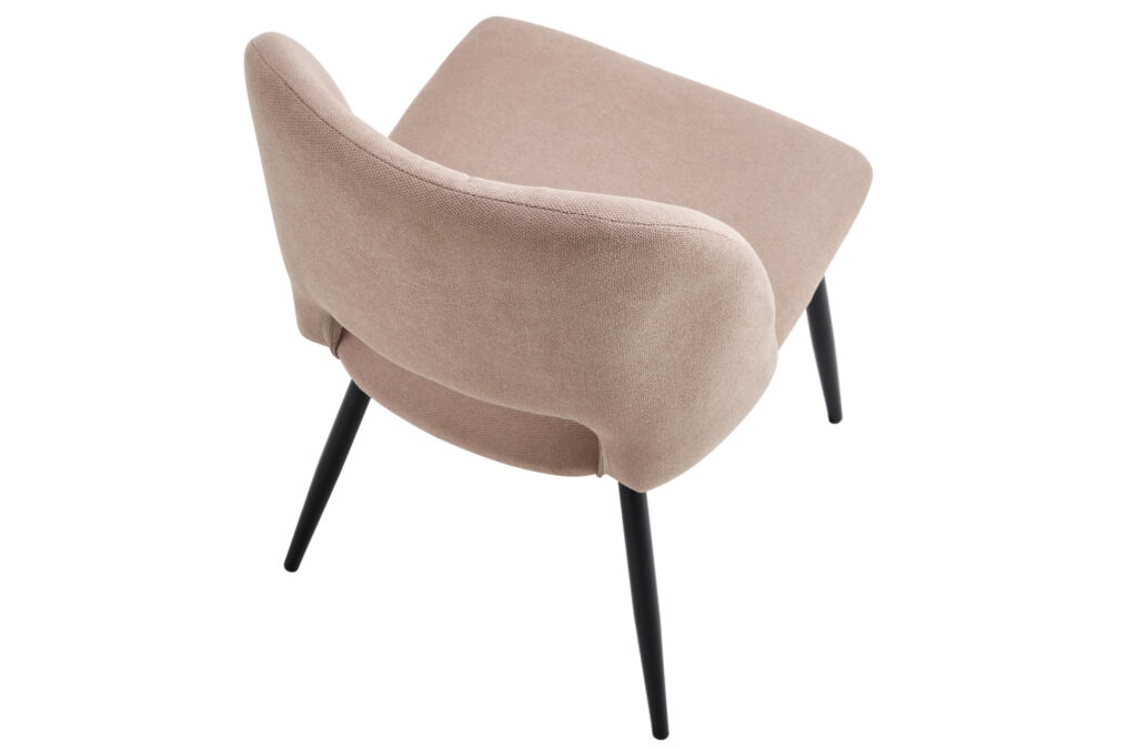 Silla comedor Venus tejido beige / negro