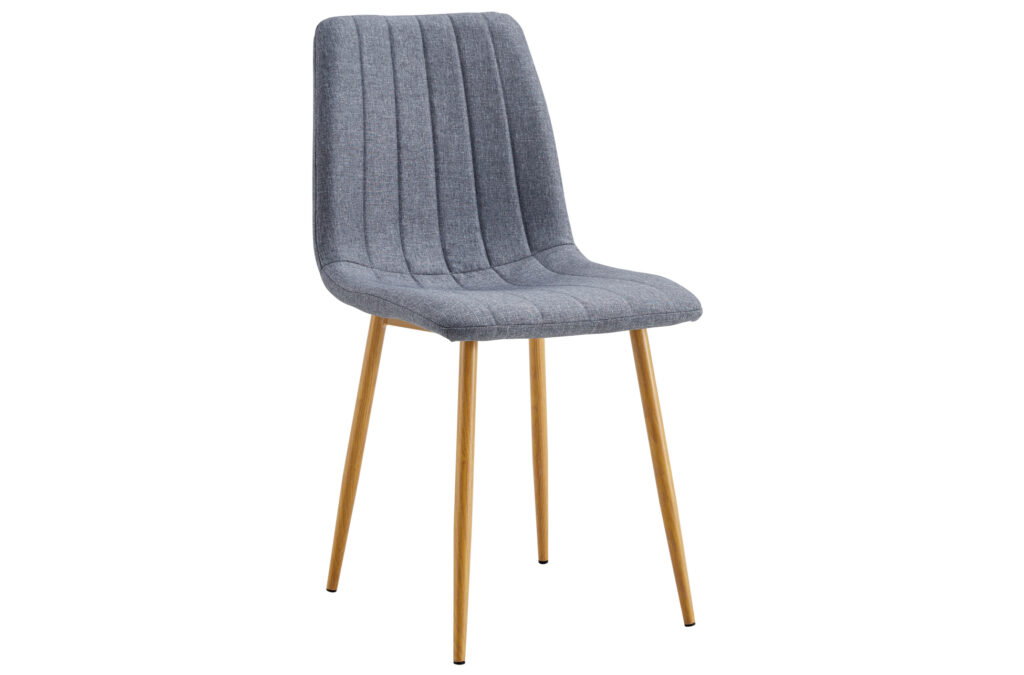 Silla comedor Nails tejido gris / Oak